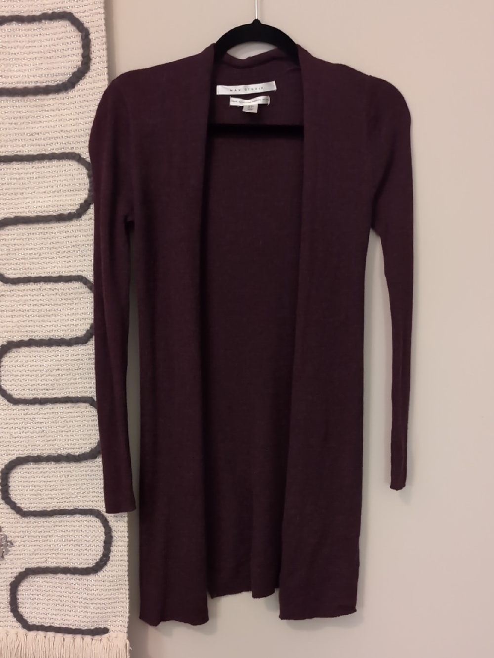 Max Studio Extrafine Merino Wool Cardigan Sz Small